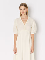 Berenice - Long Dress With Braids - Off-White