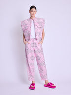 Square Shape Jacket - Pink-Bandana-Print