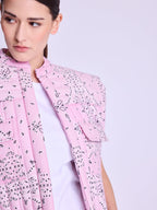 Square Shape Jacket - Pink-Bandana-Print