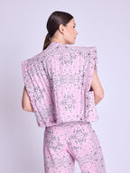 Square Shape Jacket - Pink-Bandana-Print