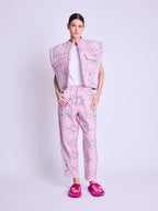 Square Shape Jacket - Pink-Bandana-Print
