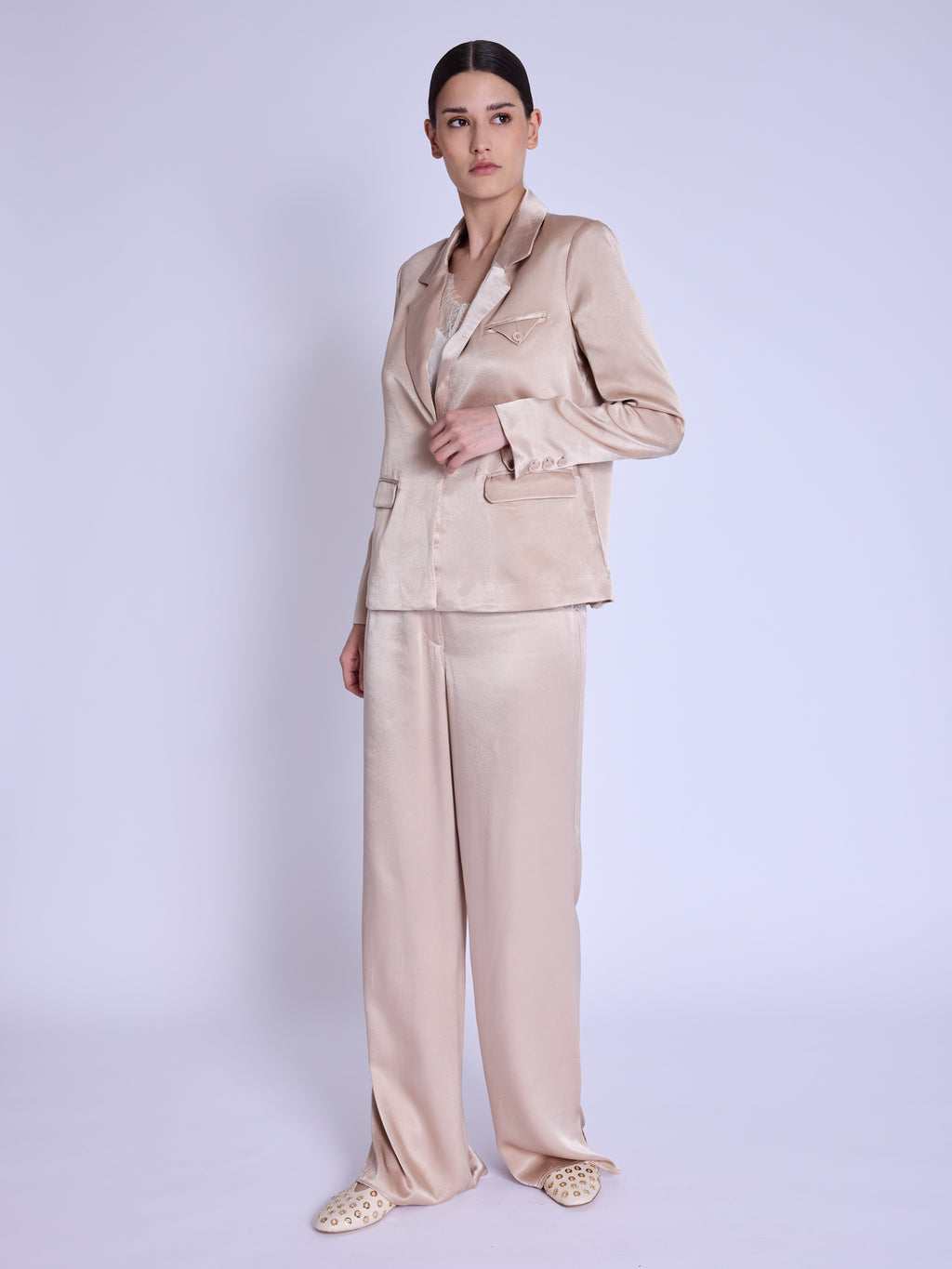 Chaqueta de traje Satinee - Camel