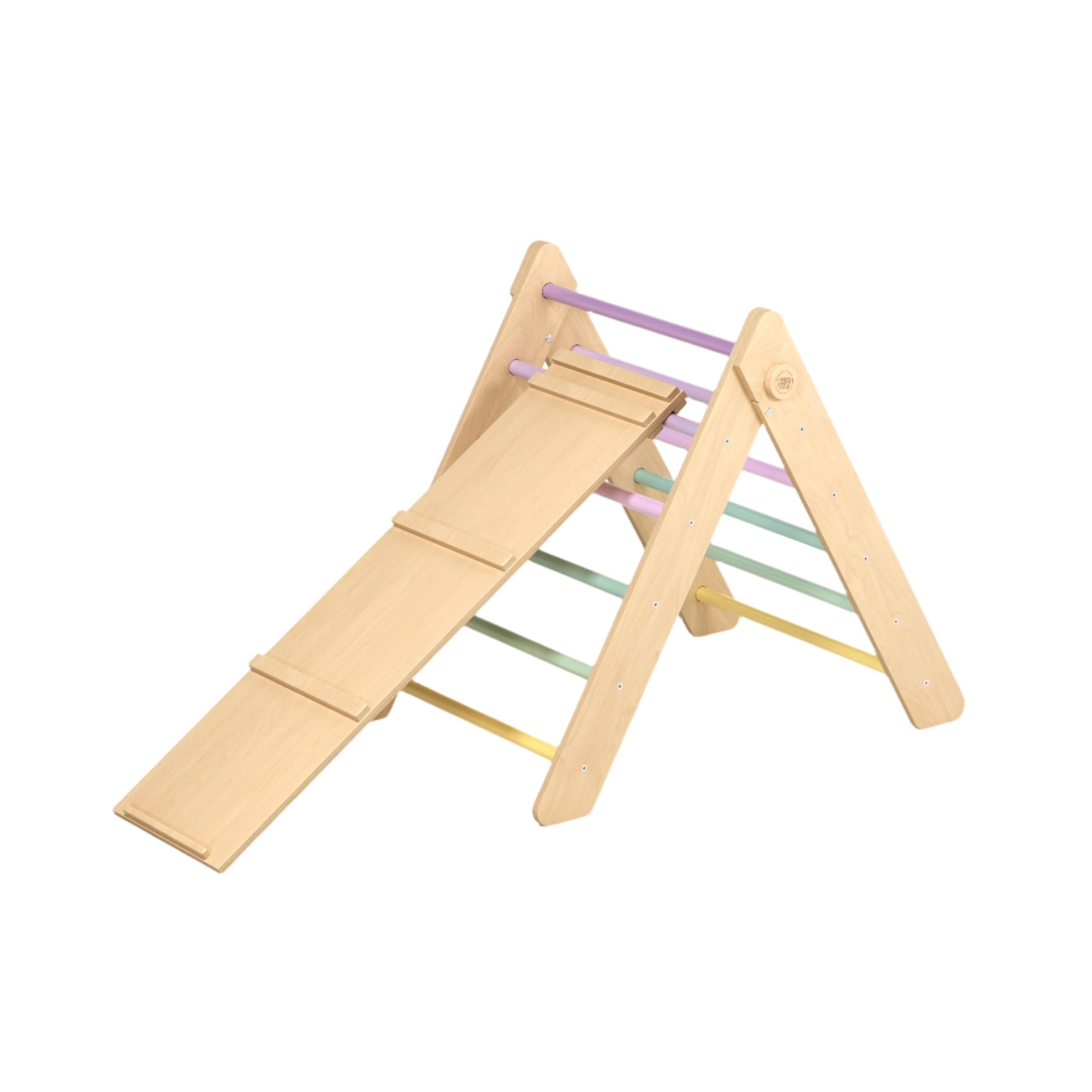 Pikler Triangle + Large Double-Sided Slide