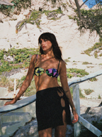 Falda con nudo negra