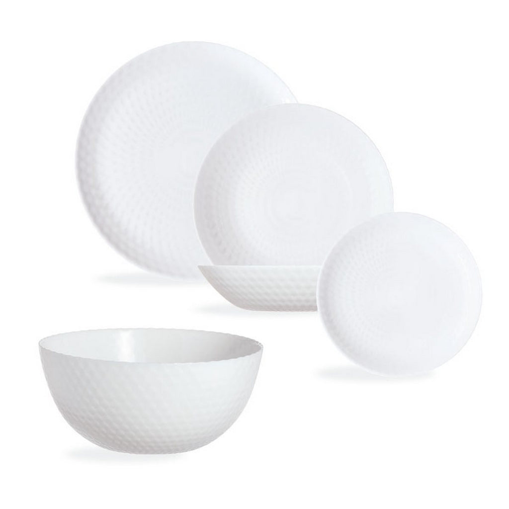 Pampille - Vajilla De 19 Piezas - Blanco - Luminarc