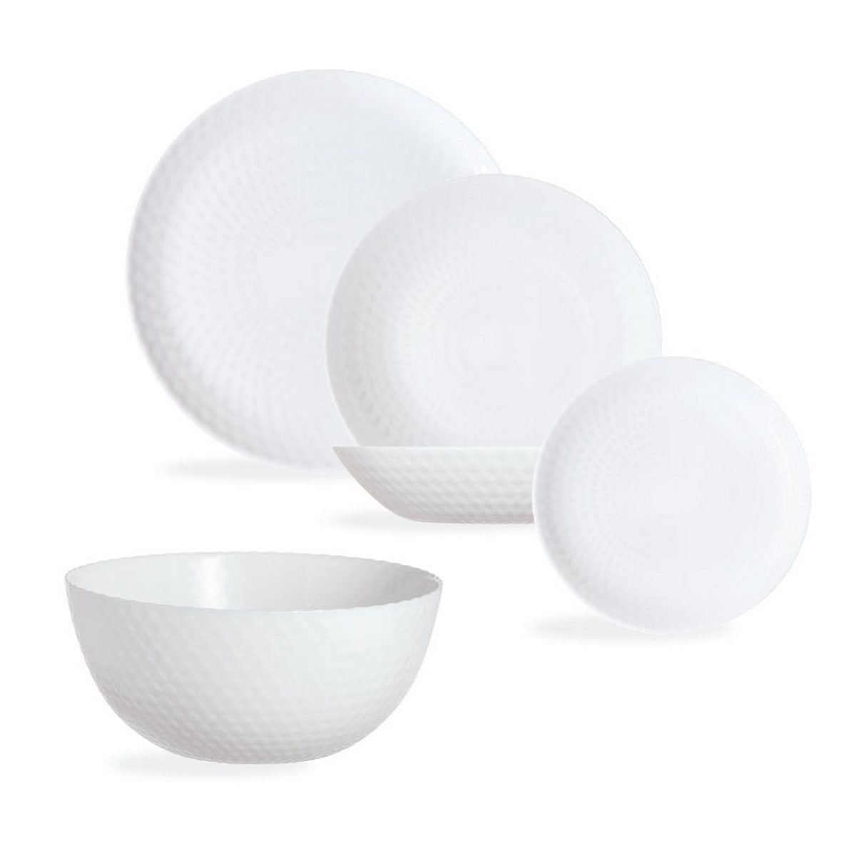 Pampille - Vajilla De 19 Piezas - Blanco - Luminarc