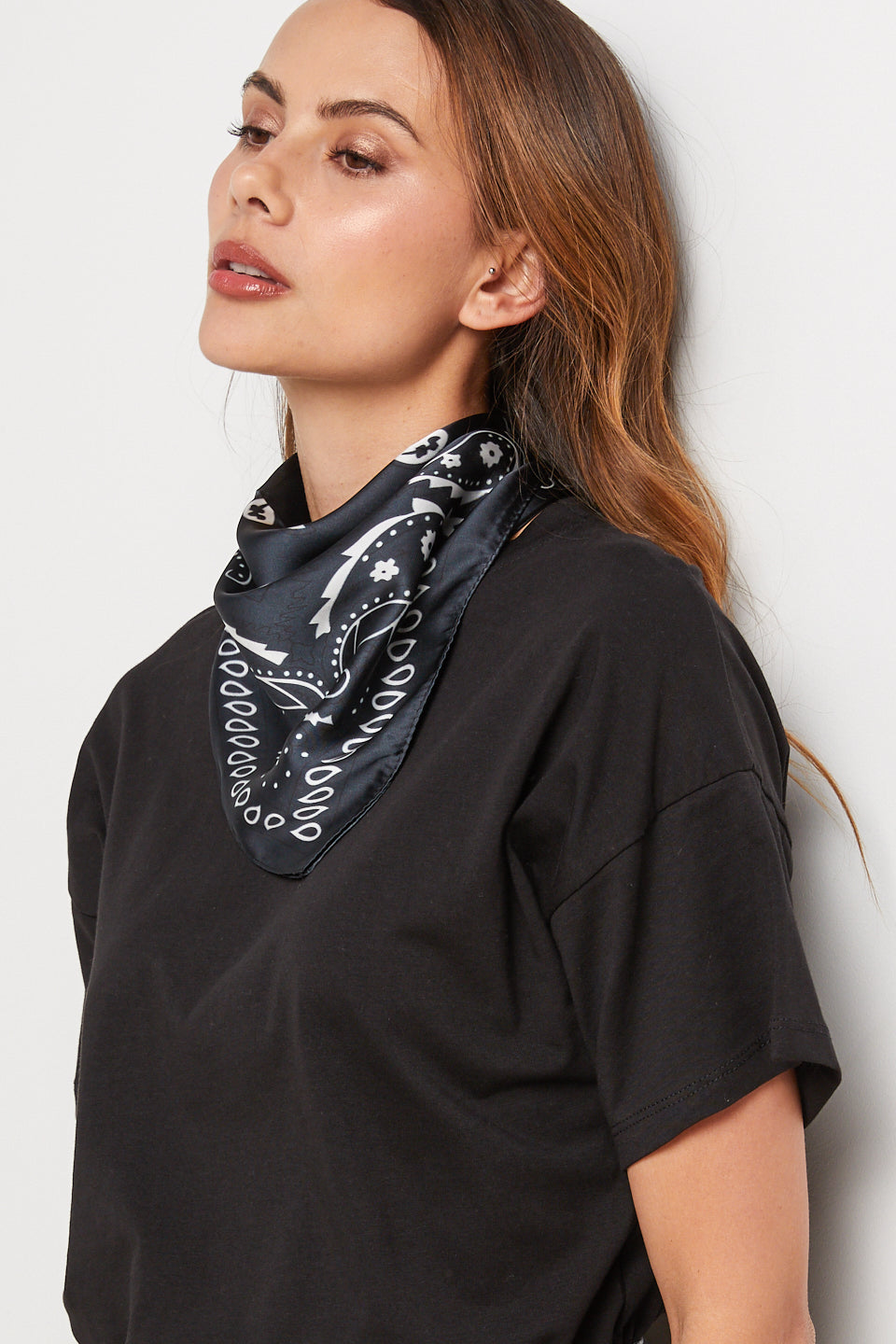 Scarf Top - Black - Women
