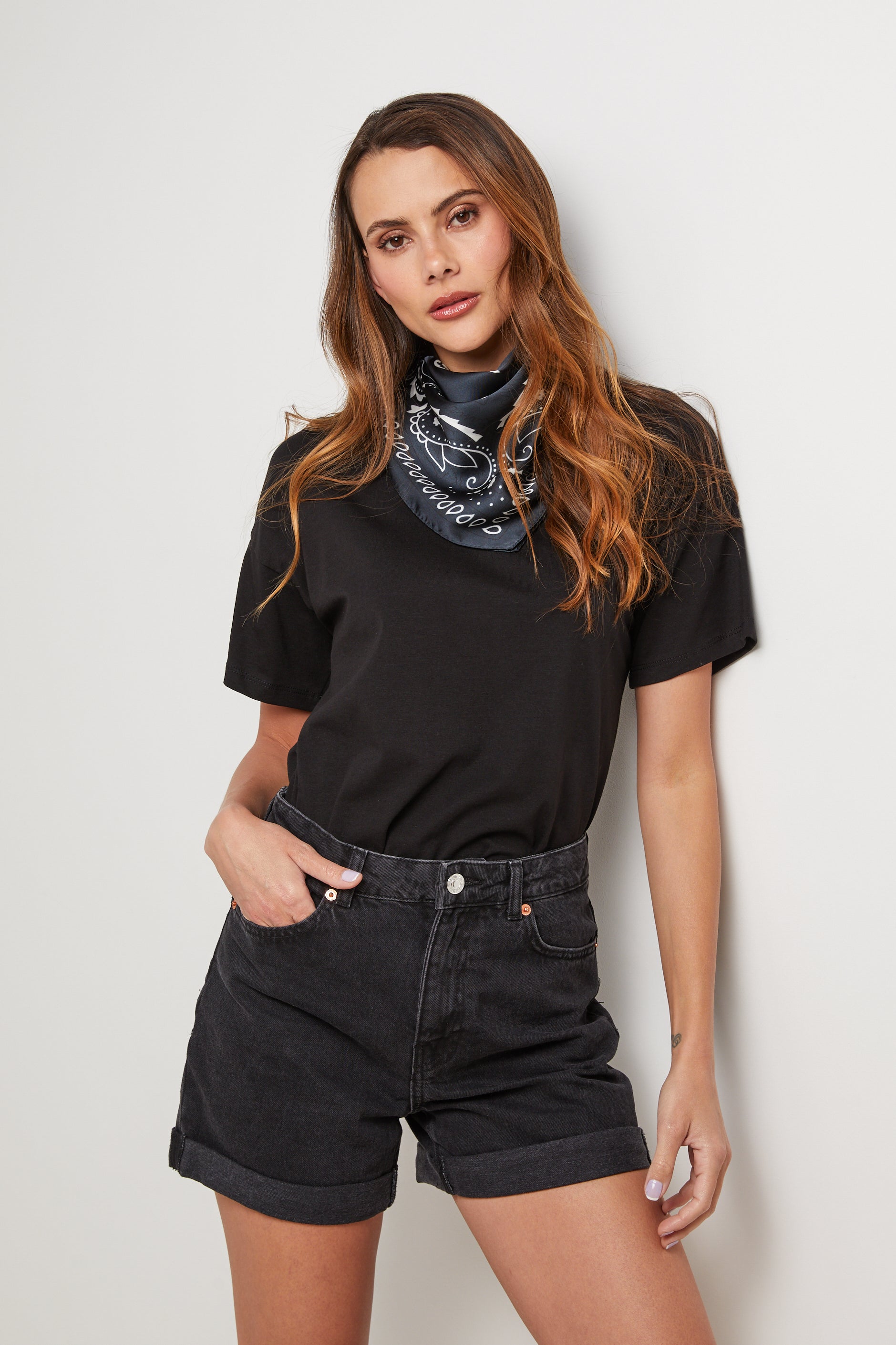 Scarf Top - Black - Women