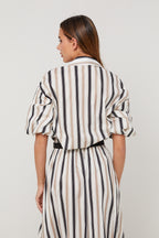 Top - Blanc Noir - Femme