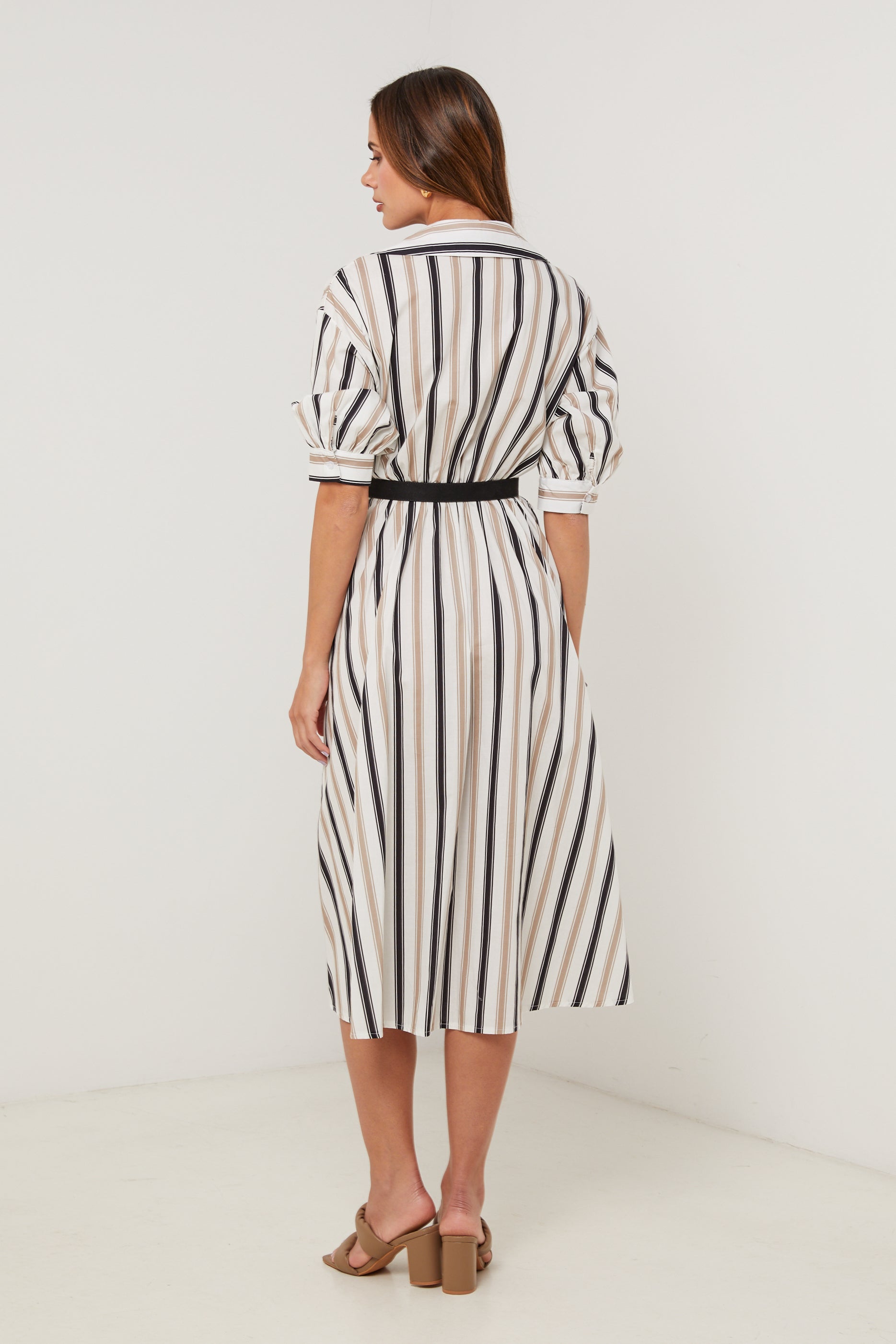 Vestido - Negro Blanco - Mujer