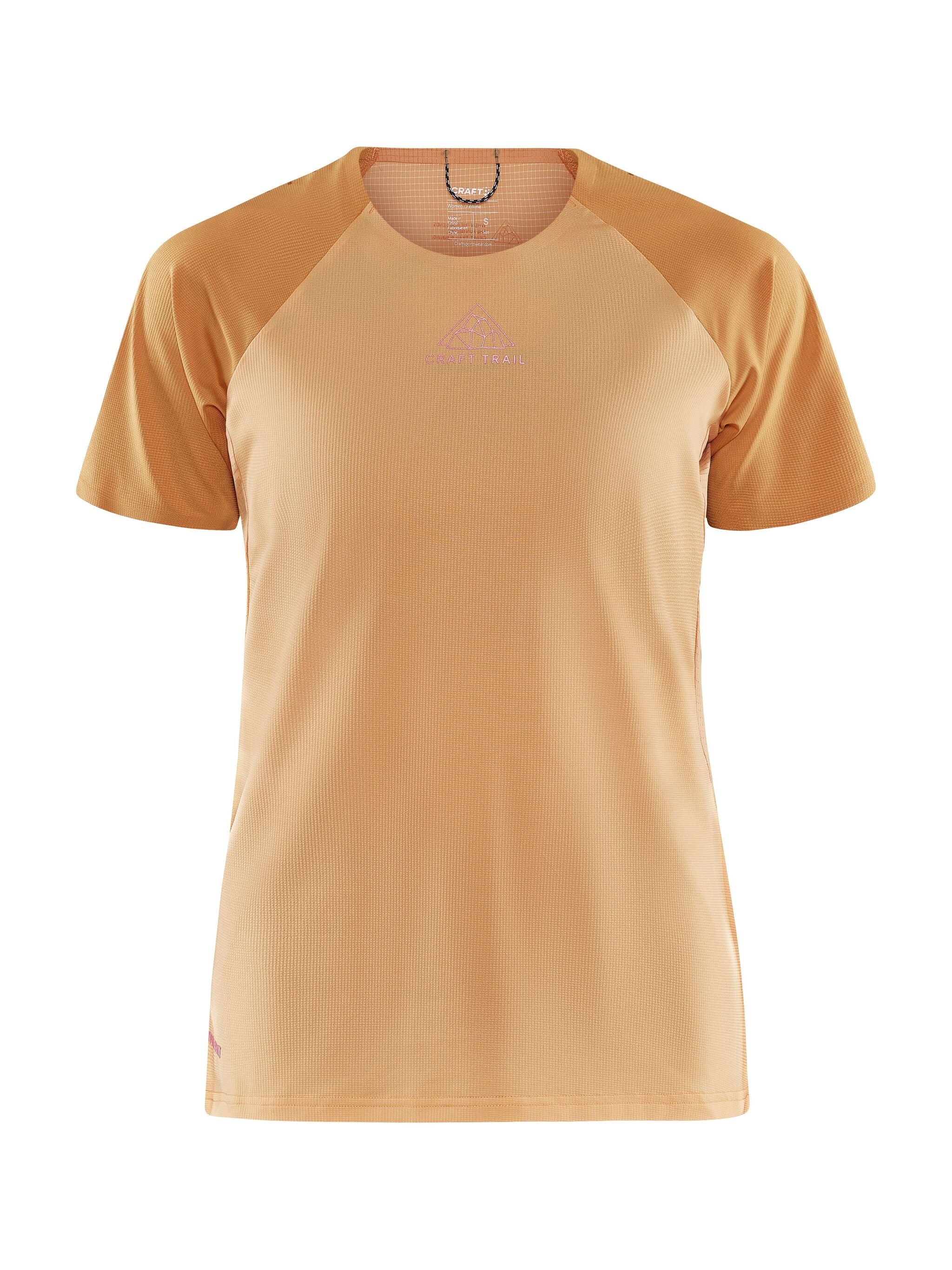 T-Shirt Manches Courtes De Trail Pro - Peach-Deser - Femme