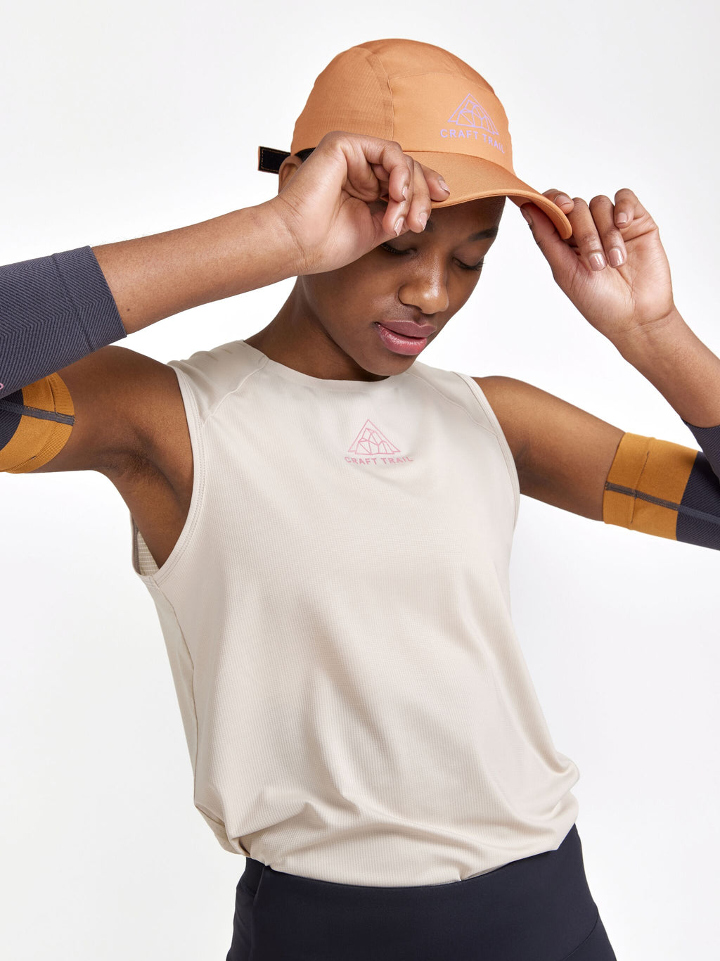 Camiseta de tirantes de trail Pro - Crudo - Mujer