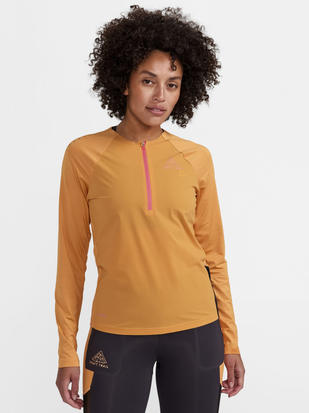 T-Shirt Manches Longues Coupe-Vent De Trail Pro - Desert - Femme
