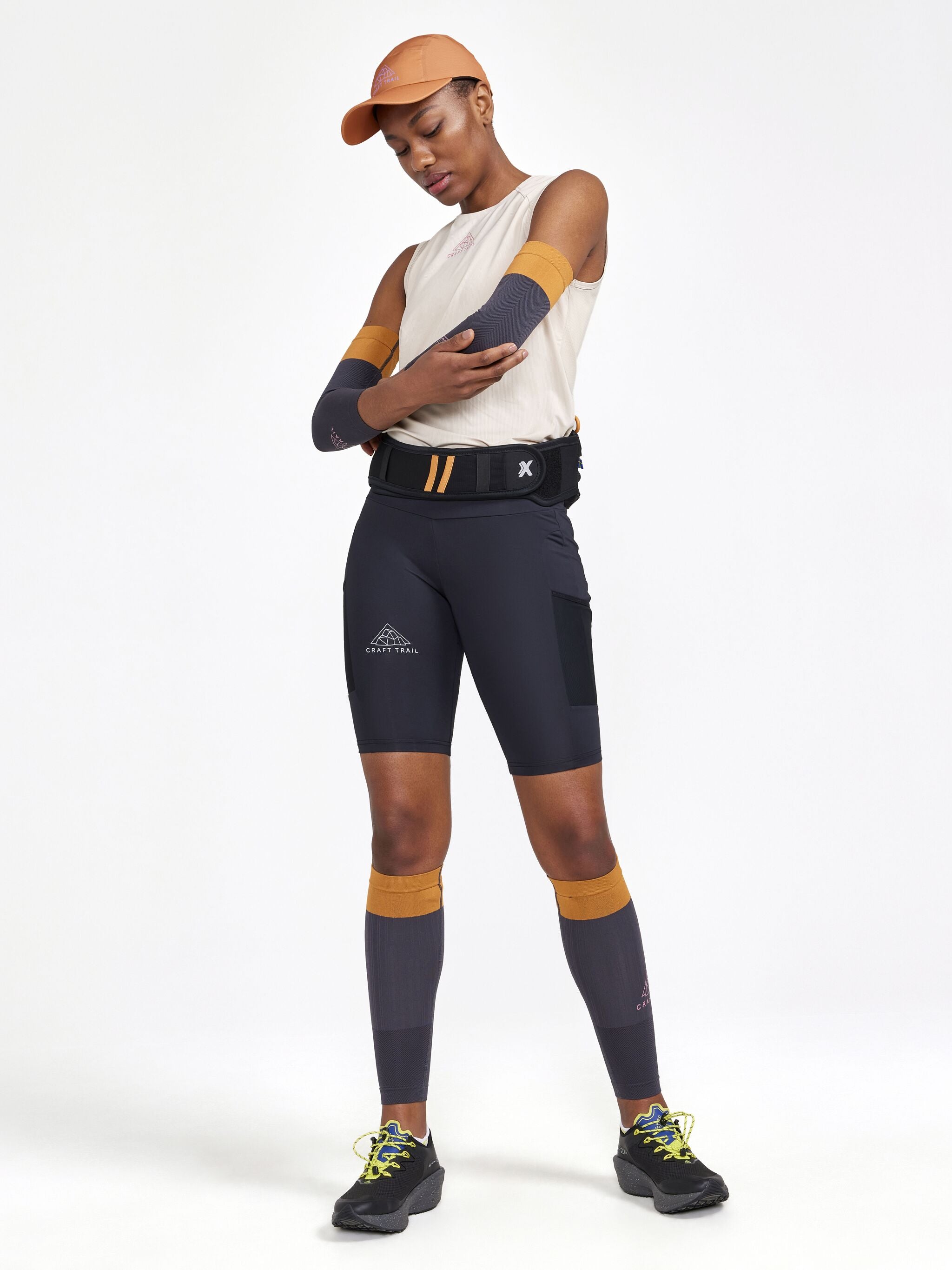 Mallas cortas de trail Pro - Negro - Mujer