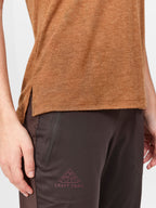 T-Shirt Manches Courtes Laine Adv Trail - Roots- - Femme