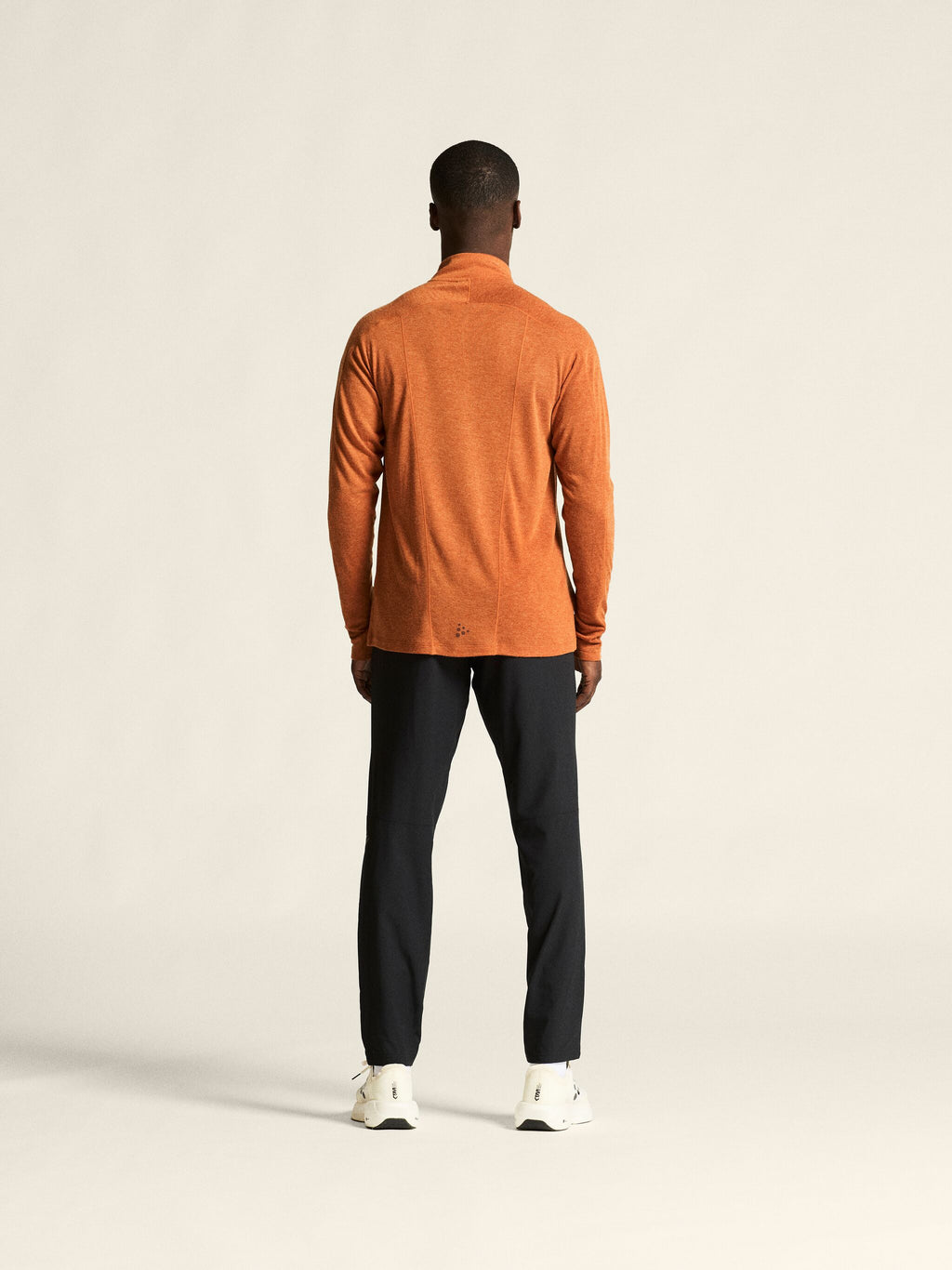 Long-Sleeved Wool T-Shirt - Buff/Melange - Men