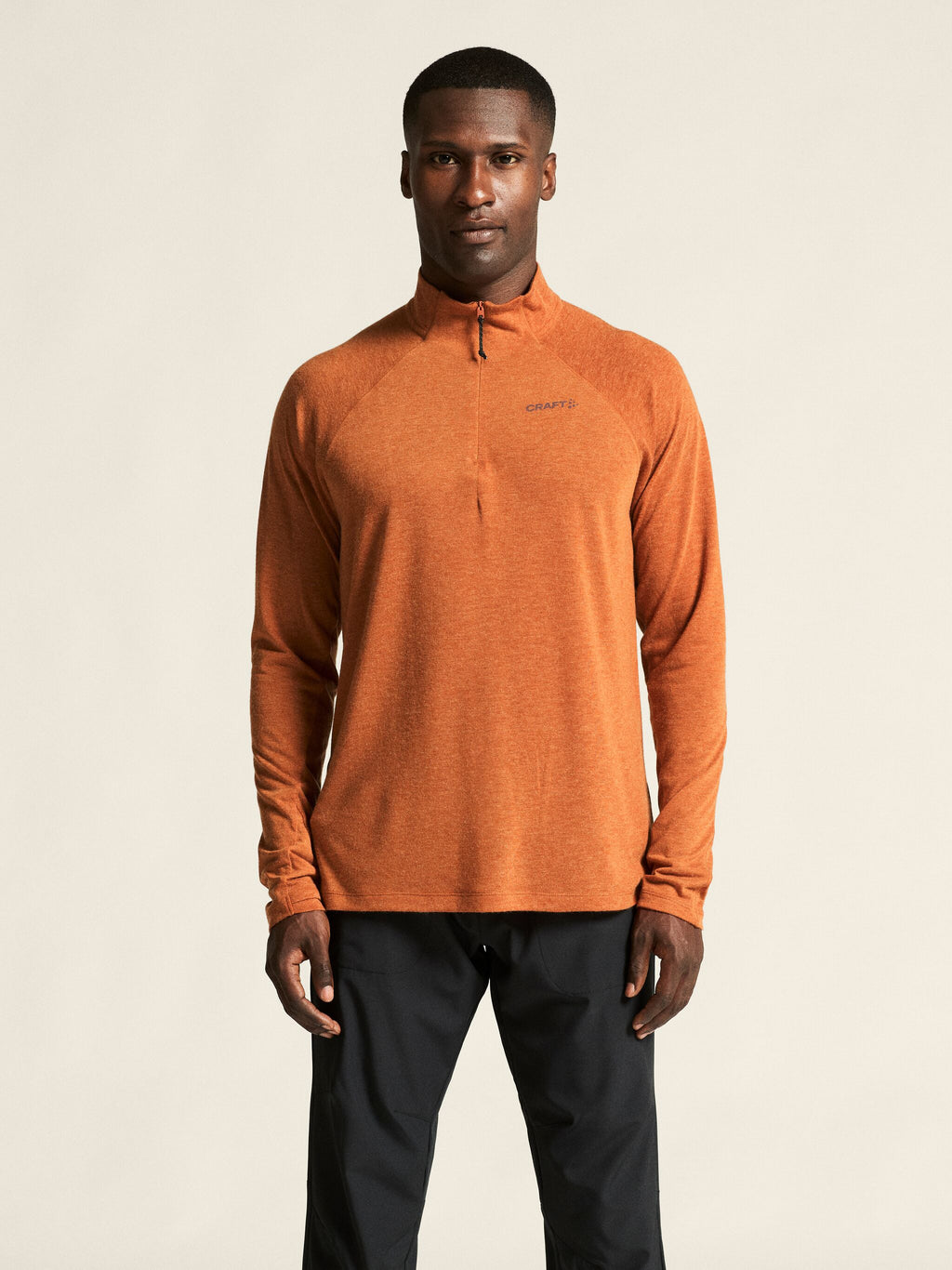 Long-Sleeved Wool T-Shirt - Buff/Melange - Men