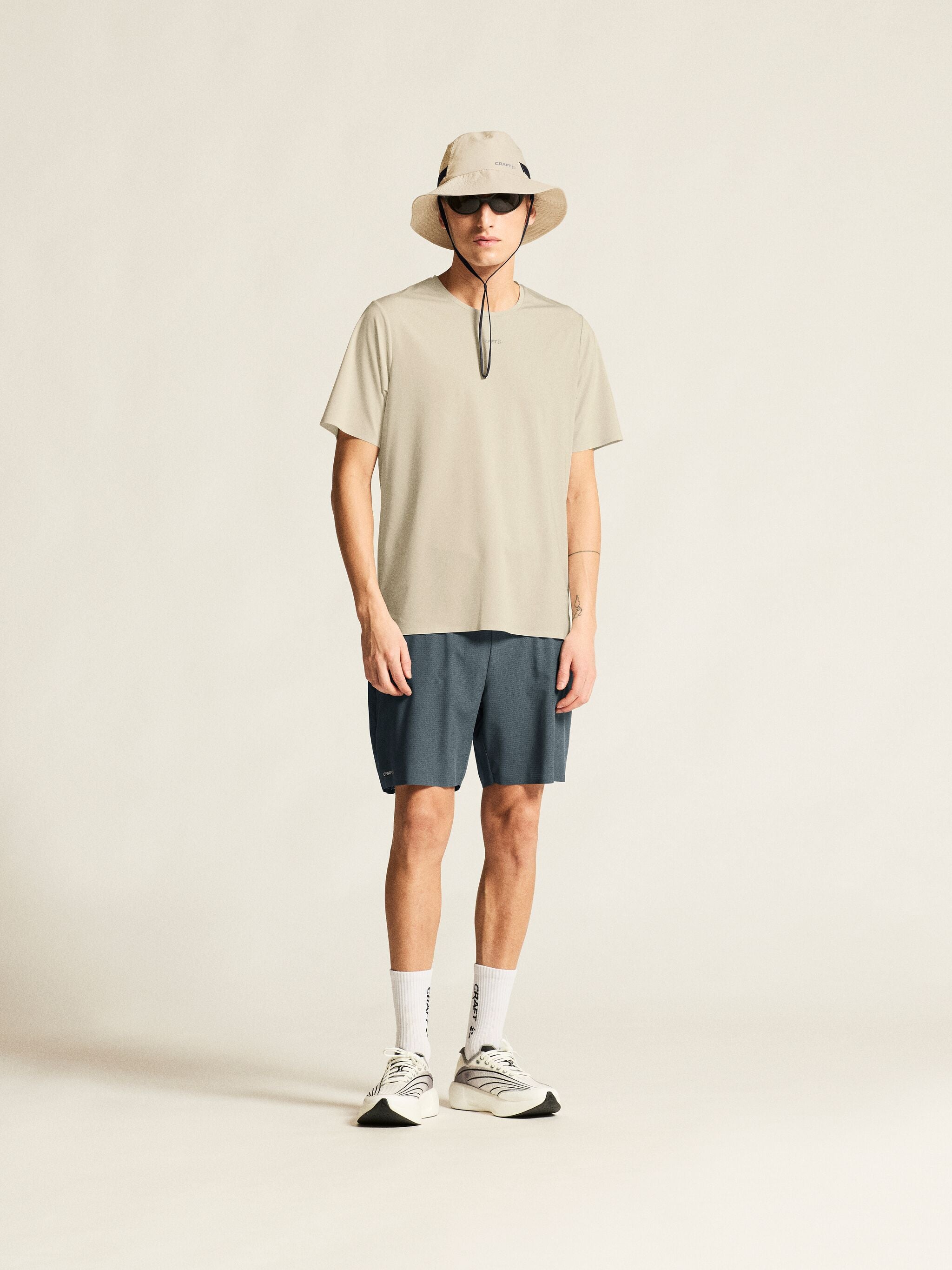 Camiseta de trail Pro 2 de manga corta - Beige - Hombre
