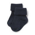 Calcetines Ziggy De Lana Acanalada - Azul Marino - Bebé