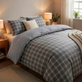 Duvet Cover + Pillowcase Cotton Satin - Heritage Grey - Grey