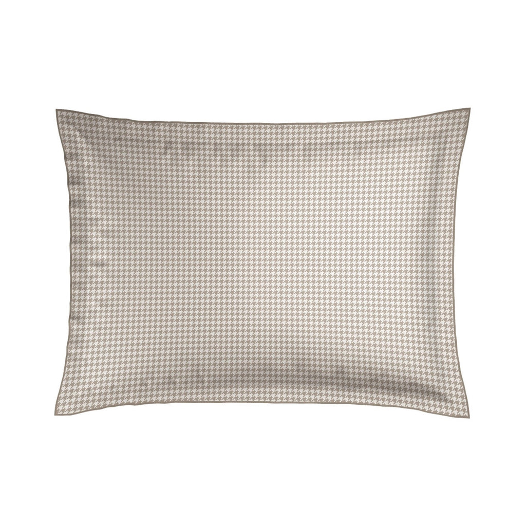 Funda De Almohada Satén De Algodón - Pata De Gallo - Topo