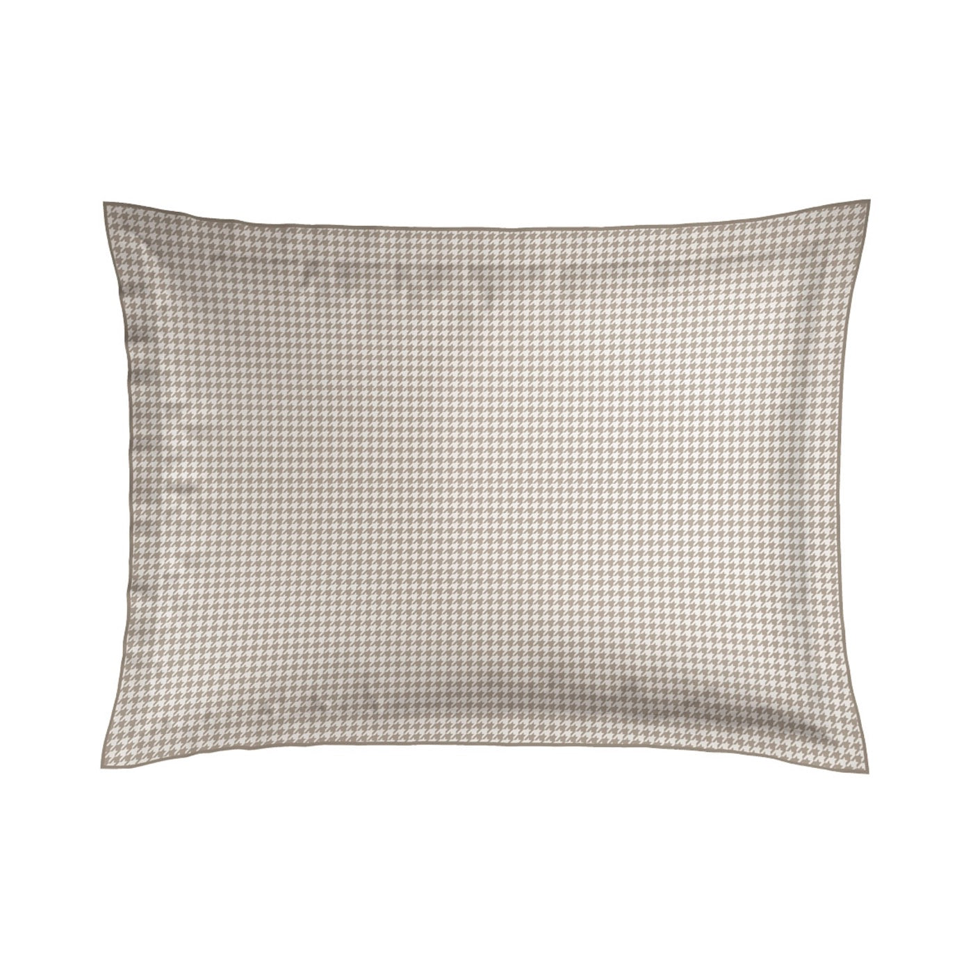 Funda De Almohada Satén De Algodón - Pata De Gallo - Topo