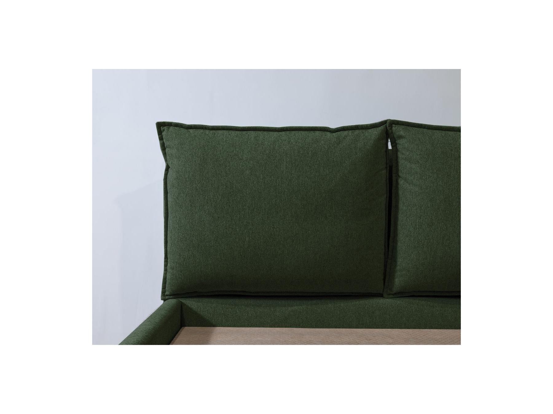 Garance - Ottoman Bed with Pillow-Effect Headboard