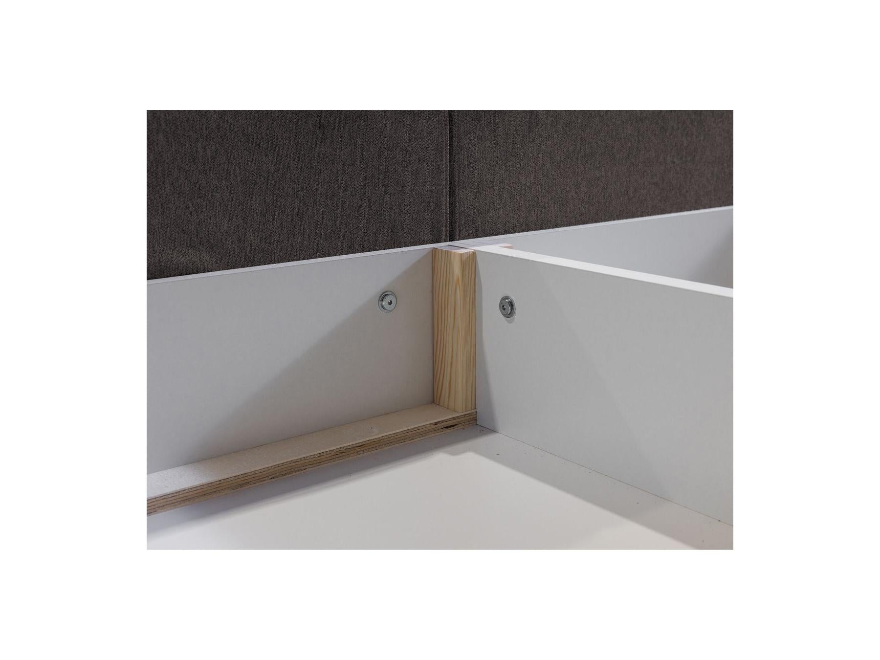 Garance - Ottoman Bed with Pillow-Effect Headboard
