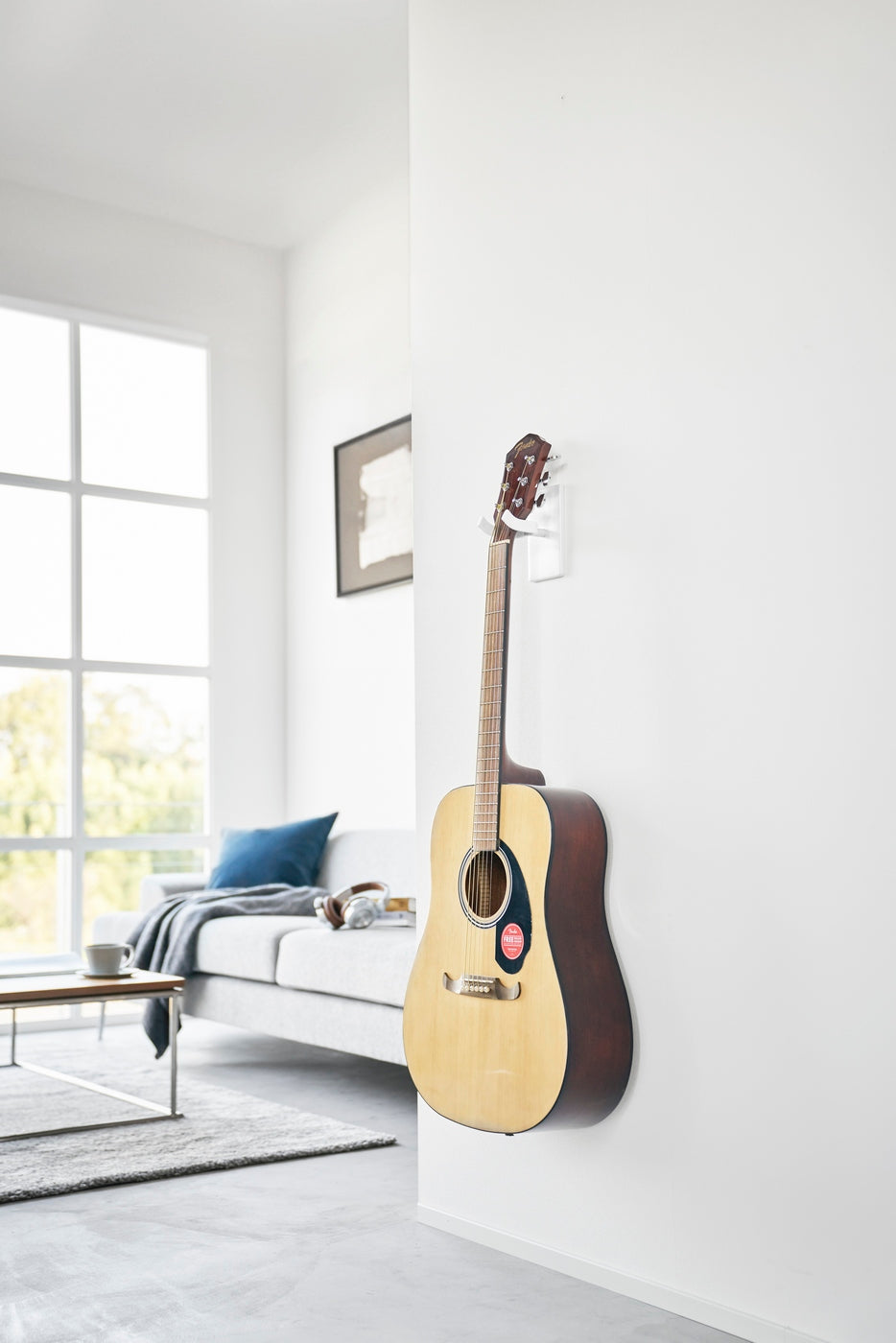 Support Mural Pour Guitare Tower - Blanc