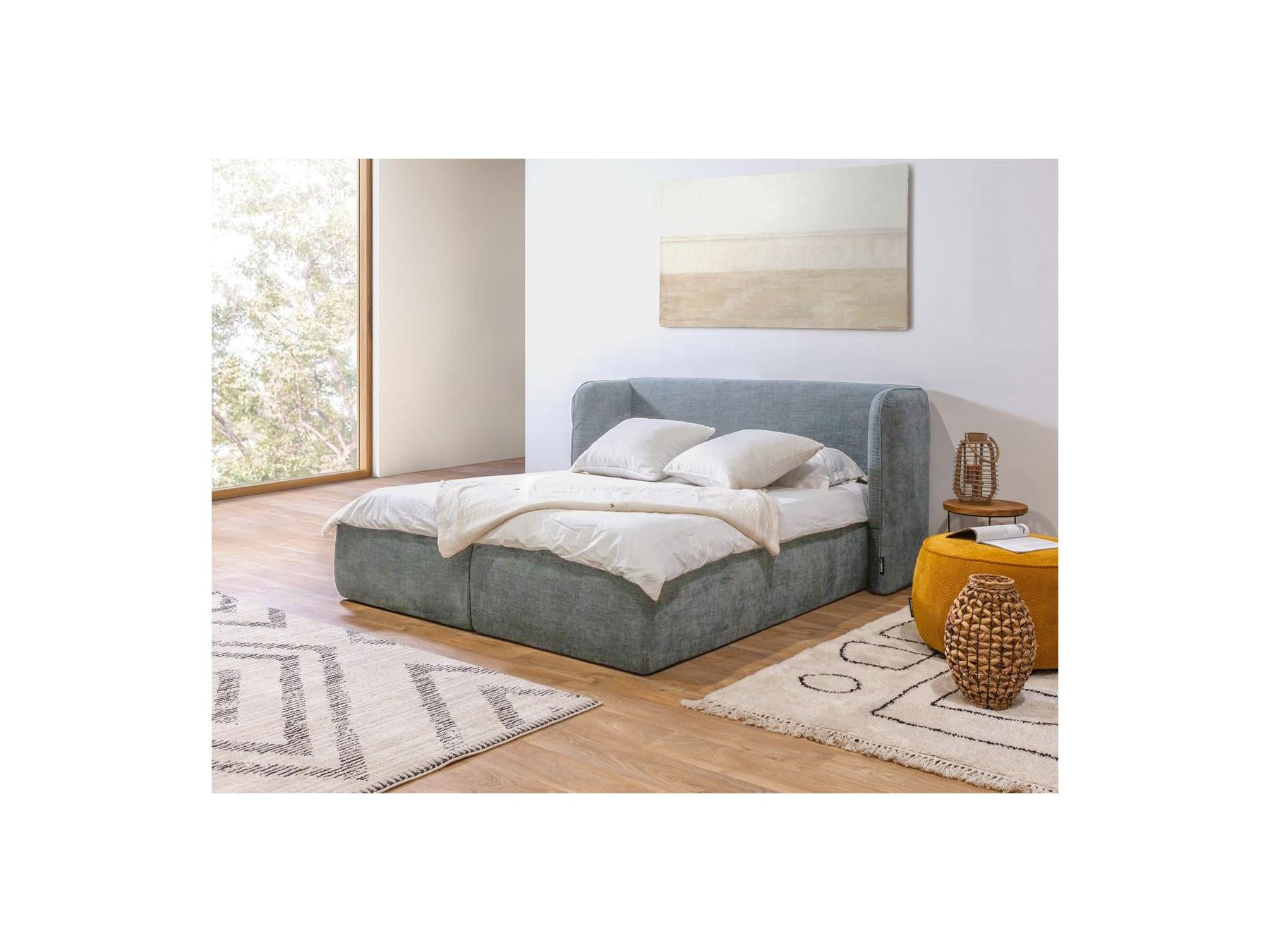 Louise - Cama con arcón con cabecero acolchado