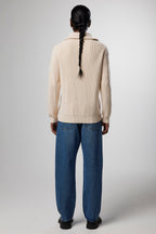 Roman Zip Jumper - Off White