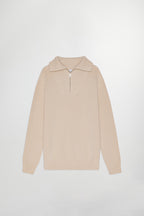Roman Zip Jumper - Off White