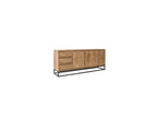 Bergerac - Aparador de 3 puertas 190 cm de madera maciza de mango