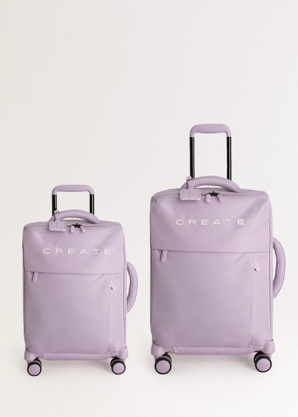 Luggage Studio Soft - Soft Polyester Suitcase with TSA Lock and Multidirectional Wheels - Lavender