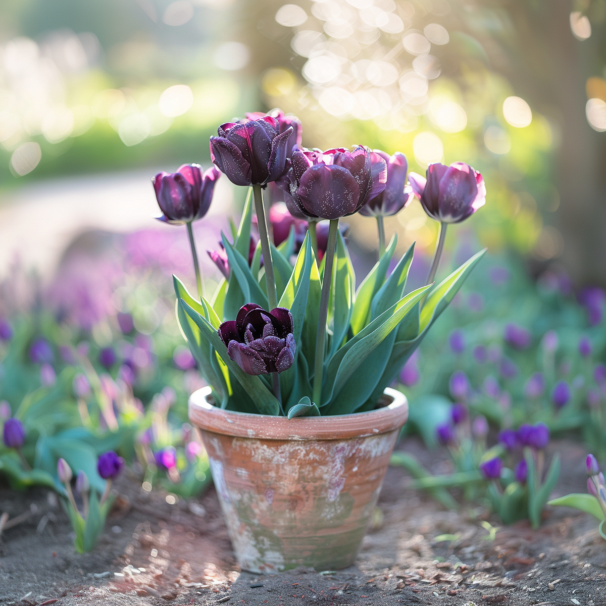 Lot De 15 Tulipes Black Hero – Plante D'Extérieur