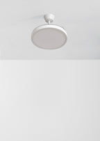 Wind Clear Studio - Ventilador de techo silencioso de 40 W con aspas retráctiles y luz LED - Blanco