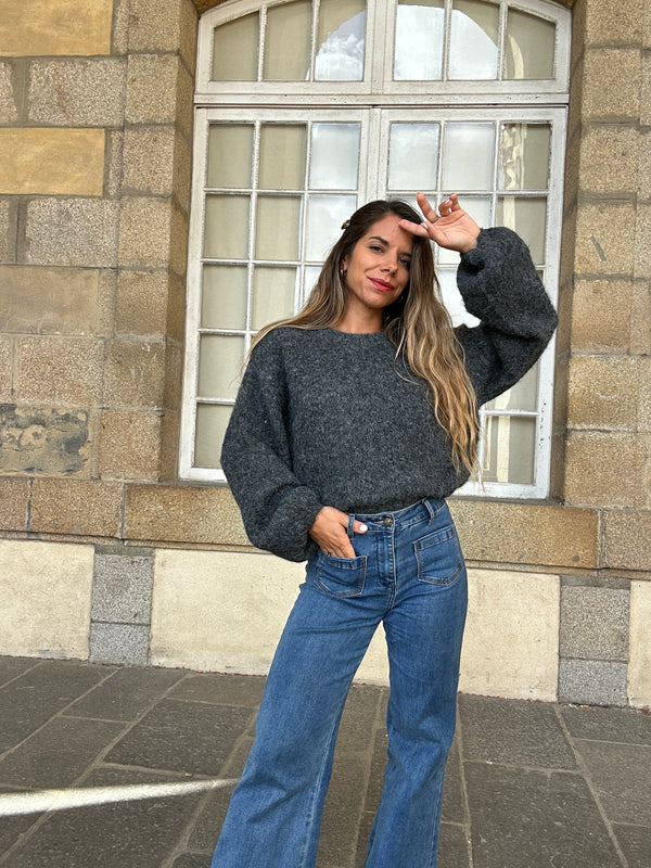 Maglione in lana grigio Henri