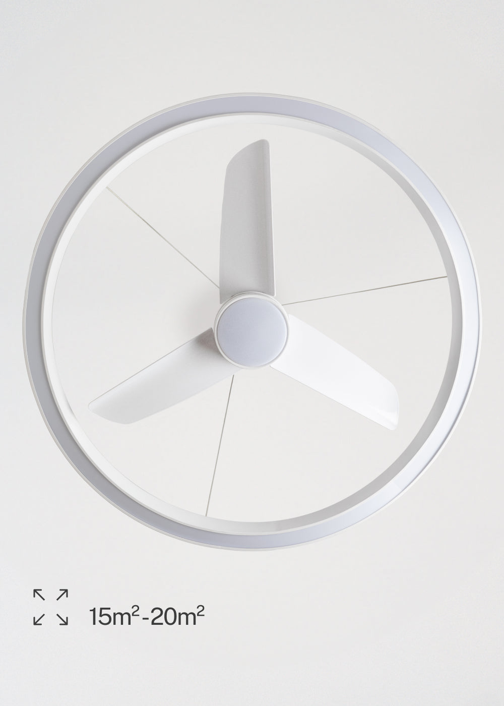 Wind Halo - Ventilateur De Plafond 36W Silencieux Ø108cm Avec Anneau Lumineux LED