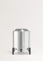 Brasero de mesa compacto para exterior, 1,5 Kw, con pellet sin humo, color gris