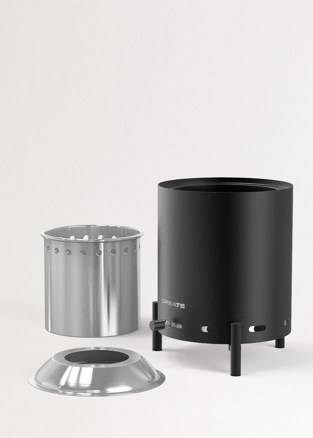 Brasero de Mesa para Exterior Compacto con Pellet Sin Humo de 1,5 Kw - Negro