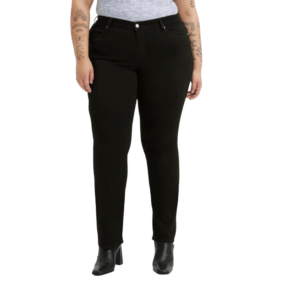 Pantalón De Mezclilla Levis Plus Negro Para Dama 19641-0058
