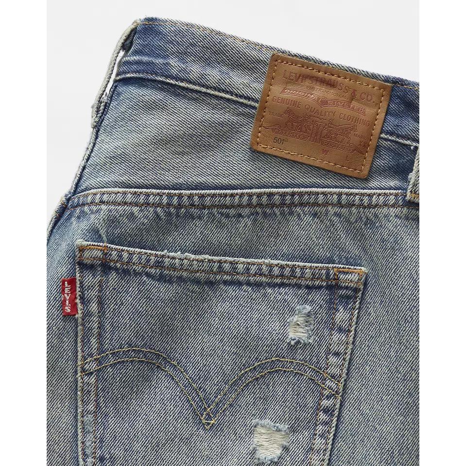 Pantalón Corto Vaquero De Tiro Alto Levi's 501 Azul