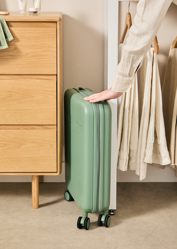Luggage Studio Foldable - Valigia Cabina Rigida Pieghevole In Policarbonato Con Chiusura Tsa & Ruote Multidirezionali - Verde