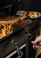 BBQ Smokey Pro - Barbecue Fumoir Au Charbon Avec Grille Réglable & Table D'Appoint - Exclusive