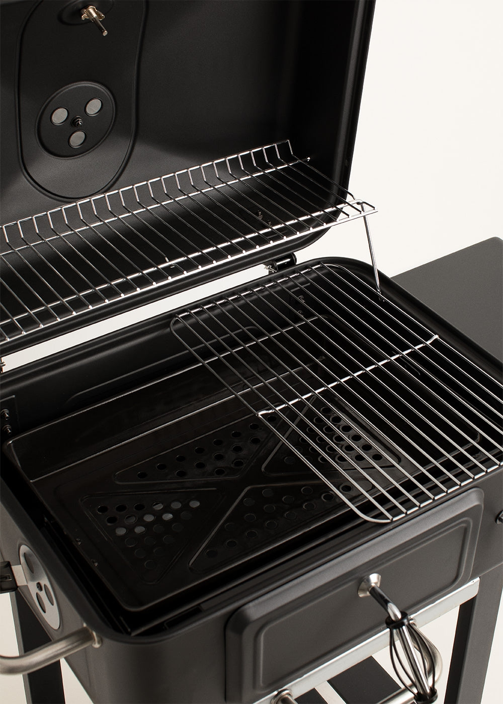 BBQ Smokey Pro - Barbecue Fumoir Au Charbon Avec Grille Réglable & Table D'Appoint - Exclusive