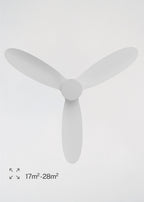 Wind Lite M - Ventilateur De Plafond Silencieux Intérieur & Extérieur - Avec Lumière & WIFI + Télécommande - Blanc