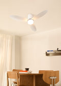 Wind Lite M - Ventilateur De Plafond Silencieux Intérieur & Extérieur - Avec Lumière & Contrôlateur Mural - Blanc