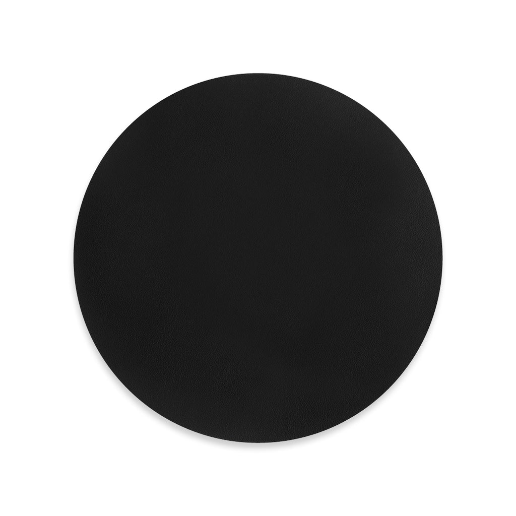 Purecotton - Set De Table Rond - Pvc - Noir