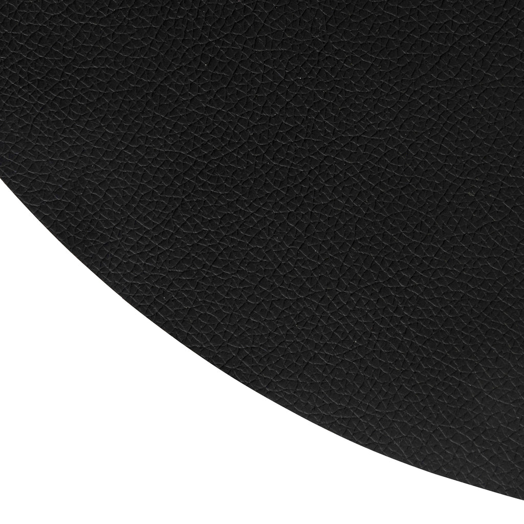 Purecotton - Set De Table Rond - Pvc - Noir