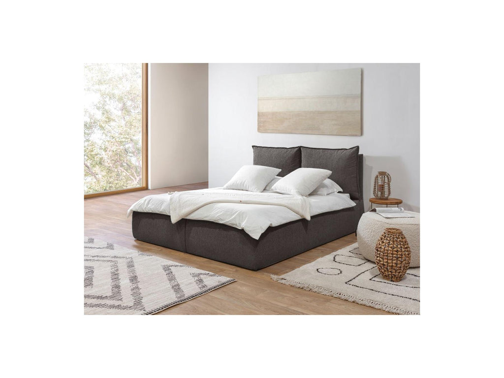 Garance - Ottoman Bed with Pillow-Effect Headboard